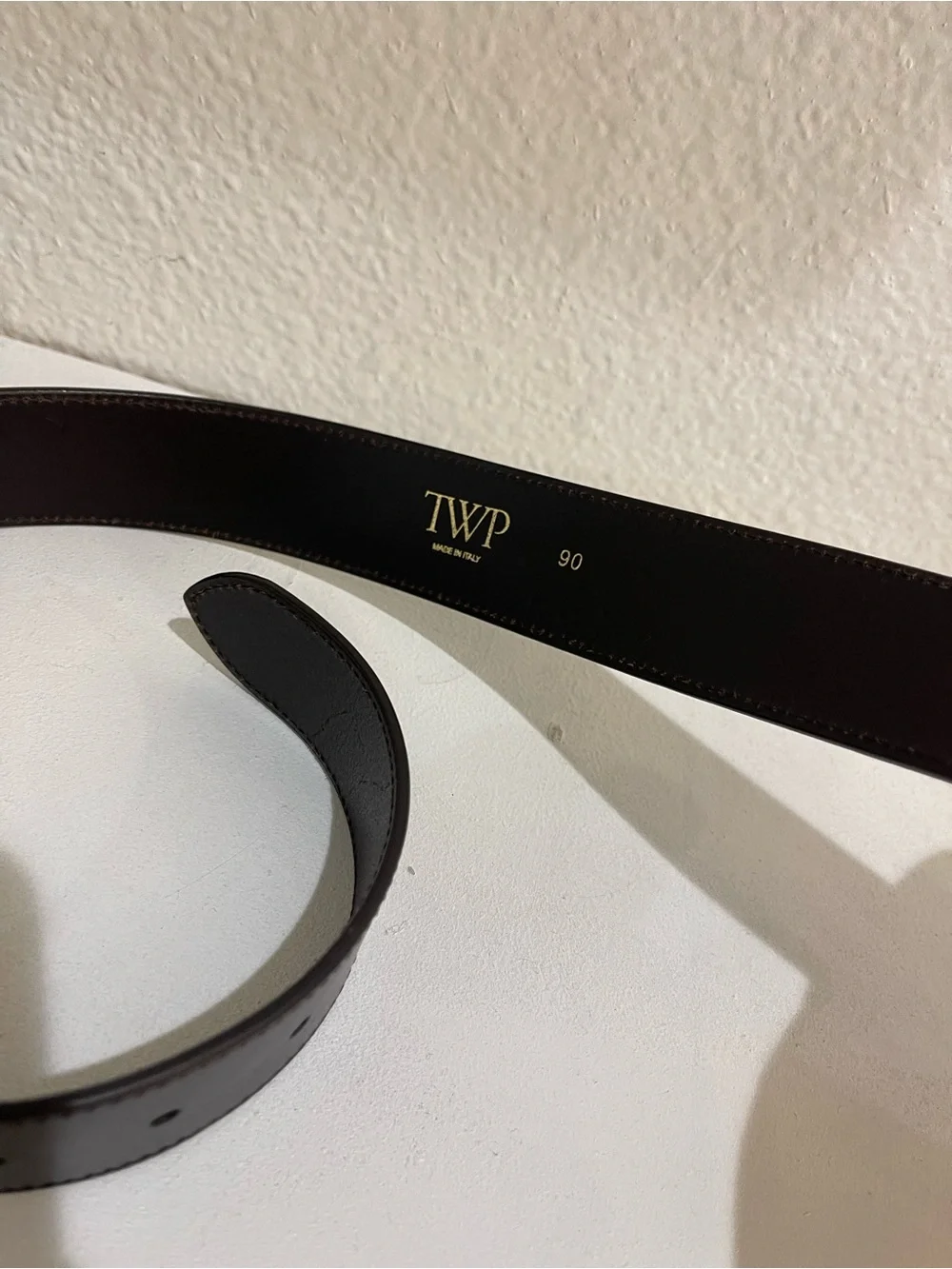 NWT TWP WIDE BELT IN VACHETTA LEATHER COLOR: Dakota sizes 85 & 90